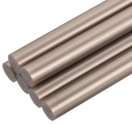 sourcing map 6pcs Mini Hot Glue Sticks for Glue Gun 11mm x 100mm Large Glue Sticks, Champagne Gold
