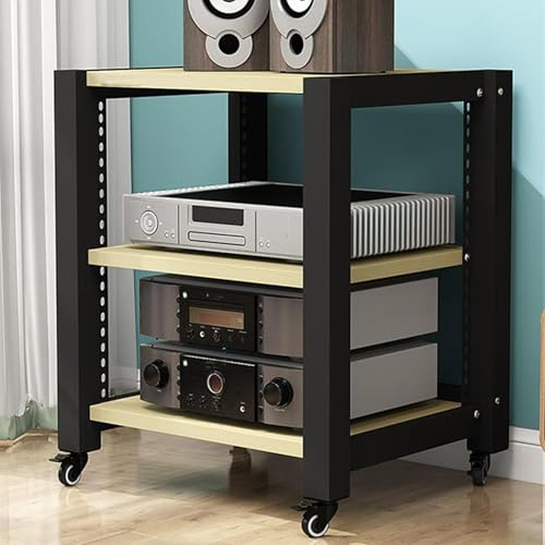 Verstellbarer Multifunktions-AV-Media-Ständer – 2/3/4/5-stöckiges HiFi-Regal für Heimkino, DVD- und Gaming-Aufbewahrung, Audio-Video-Regal für Stereoanlagen