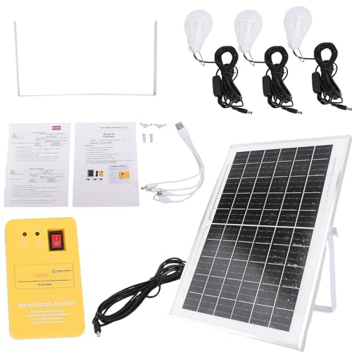 Asixxsix Tragbarer Solargenerator, Tragbares Kraftwerk mit USB -Ladeanschlüssen und LED -Taschenlampe, Solar -Power -Panel -Generator -Kit Zum Camping Im Outdoor -Wanderfischerei -Notfall