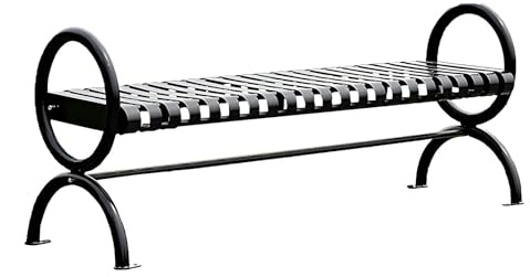 Gtzly Gartenbank Metall Aus Gusseisen, Robuste, Rostfreie Metallkonstruktion, Parkbank für Veranda, Garten, Rasen und Terrasse(150 * 57 * 60cm/59 * 22 * 24in)