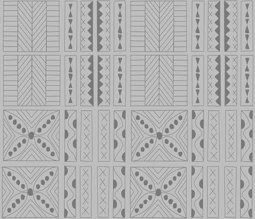 Sanders & Sanders papier peint motif ethnique gris 53 cm x 10 m