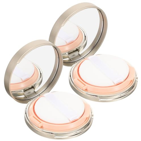 GAROZATION Leere Cushion Foundation Puderbehälter Kompakt mit Spiegel Nachfüllbare Kleine Kissen Etuis für Lose Puder Reise und Alltag für Damen