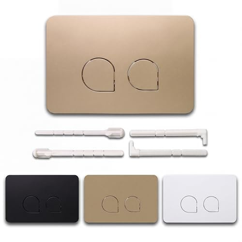 Toilet Dual Flush Button Replacement, Toilet Cistern Flush Plate, fits for Geberit UP300 UP320 and for SIGMA-all Series Models(Matte gold)