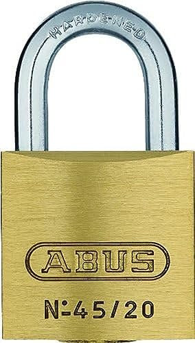 ABUS Vorhängeschloss 45/20 aus Messing - 2er Set - für Spinde, Werkzeugkisten, Koffer - 11819 - ABUS-Sicherheitslevel 2 - Messingfarben