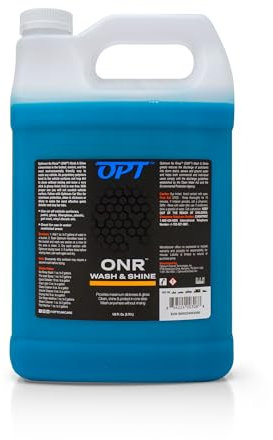 Optimum No Rinse Wash and Shine Version 5 - ONR Rinseless Car Wash Soap for Auto Detailing, Use On Paint, Ceramic Coatings, Glass, Interior (1 Gallon)