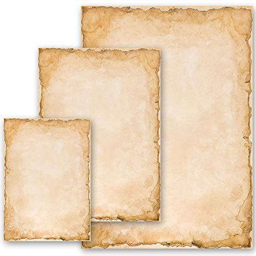 Papier à motif Vieux Papier Histoire VINTAGE 100 feuilles DIN A5 - Paper-Media