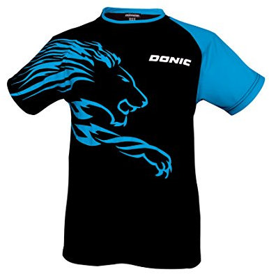 DONIC T-Shirt Lion Optionen M, schwarz/Cyan