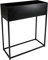VIVANNO Pflanzbox Hochbeet Dekobox pulverb. Stahlblech Style 78x60x25 cm, Schwarz Matt