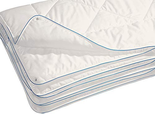 Irisette Vier-Jahreszeiten-Bett 100% Schurwolle weiß Größe 200x220 cm