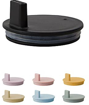 Design Letters Tasse d´Apprentissage | Gobelet pour Enfants Sippy Cup 175 ml | Sans BPA, EA et BPS | Tasse personnalisé en Tritan pour bébés et enfants | Gobelets Réutilisables Baby Cup Black