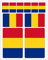 Generisch 10 Stück Flaggen Aufkleber Rumänien Set | Sticker Autoaufkleber