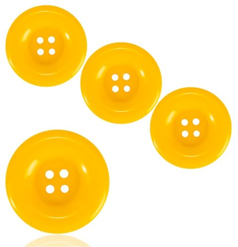 20 bottoni super grandi, Mario Waluigi Mario, giallo, per costume, travestimento, salopette per carnevale, uomo e donna (20 pezzi)