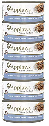 Applaws 100% Natural Wet Cat Food, Ocean Fish, 156g Tins Pack of 6