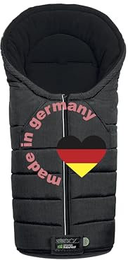 Odenwälder Winterfußsack Baby | Passend für 5 Punkt Gurtsystem | Fußsack Buggy, Kinder Winterfußsack |Melange-anthrazit