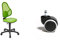 Topstar Open Art Junior, Bürostuhl, Schreibtischstuhl für Kinder und Jugendliche, Bezugsstoff, grün & 6991 Rollenset, Hartbodenrollen für Bürostuhl, Rollenset = 5 Rollen für Schreibtischstuhl, schwarz