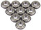 Lager, 10 Stück F688ZZ Metall Stahl Stahl Doppelgeschirmter Flansch Rillenkugellager 8 * 16 * 5mm Für Motor Silber