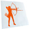 Kiwistar - Autoaufkleber - Bogenschießen Bogensport - orange - 24x21cm - Aufkleber für Auto, Laptop, Fahrrad, LKW, Motorrad mehrfarbig JDM Decal Racing