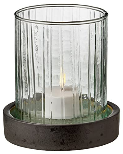 BITZ Windlicht m. LED Kerze 11 cm Grün