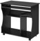 Yaheetech Movable Computer Desk with Sliding Keyboard Tray and Shelves, Home Office Desk, PC Laptop Table on Wheels, Study Desk Black