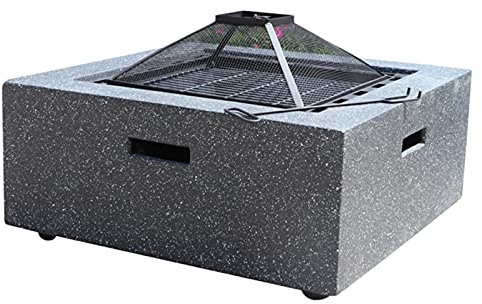 Feuerstellen Garten Holzbrenner-Feuergrube BBQ-Tisch, Outdoor-Hinterhof-Patio-Kamin-Feuerschale, Mit Sparkle-Screen-Cover Und Poker (Size : Kit-2)