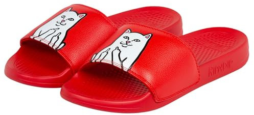 RIPNDIP Lord Nermal Slides (Rot), Rot/Ausflug, einfarbig (Getaway Solids), Mens 7 | Womens 8.5