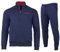 Coveri Tuta da ginnastica uomo completa felpata con cerniera zip pesante blu M L XL XXL (L - Blu)