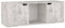 vidaXL TV Schrank Lowboard TV Möbel Tisch Board Sideboard Fernsehtisch Fernsehschrank HiFi-Schrank Beton-Optik 88,5x27,5x30,5cm Holzwerkstoff