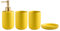 Bathroom Accessory Sets, Luxury Ceramic Bathroom Accessory Set, Soap/Lotion Dispenser, Toothbrush Cup, Soap Dish for Home Hotel Bathroom Countertop (Yellow 4-piece set)