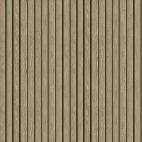 Light Oak Wooden Slat Wallpaper Wood Effect Modern Realism Contemporary Feature Wall Bedroom