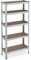 Relaxdays 2 x Schwerlastregal verzinkt, Traglast 875 kg, 150x75x30 cm, 5 Einlegeböden, zum Stecken, Stahl, Kellerregal, Silber