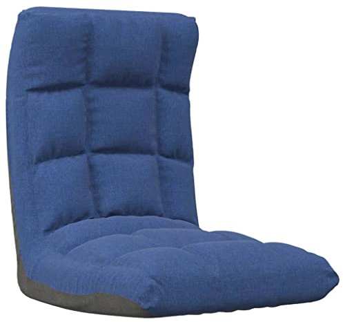vidaXL Bodenstuhl Faltbar Blau Stoff