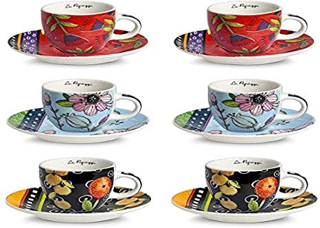 Tazzina caffè di Egandella Collezione Le Pupazze. Oggetto Realizzato in New Bone chinadi Colore Multicolor. La referenza è: 214020