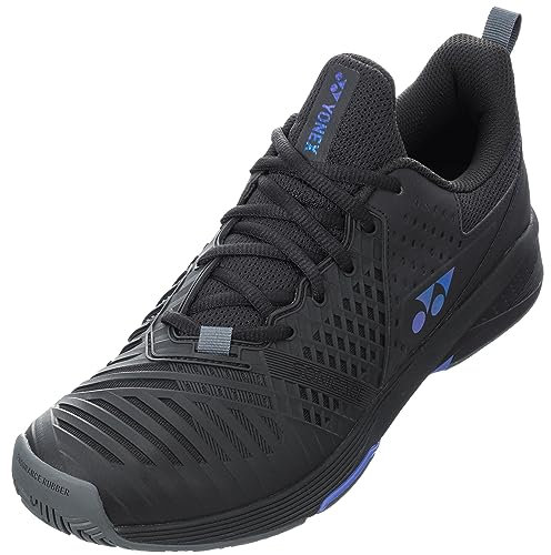 YONEX Power Cushion Sonicage3 SHTS3MACEX (Weiß/Rot), Schwarz/Limettengrün, 43 EU