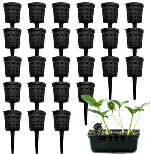 ZOOMPIL Plantes Poussent Paniers Engrais ,25 pièces paniers d'engrais en Maille,Panier Réutilisables en Plastique De Jardin Outil Couverture Boîte Panier pour Agricultural Garden Planting