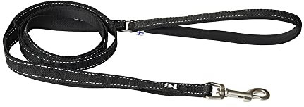Hurtta Casual Reflektierende Hundeleine ECO auf 100% recyceltes Polyester, Reißfestigkeit getestet (180 * 20 mm, Raven)