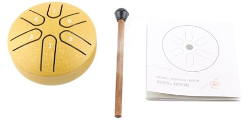 Leere Spiritustrommel, Handpan-Trommel, 6 Noten, Kompakt, Unverwechselbarer Klarer Klang für Percussion-Spiel (Gold)