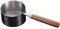 BESTonZON Small Saucepan Stainless Steel Milk Pot Saucepan Metal Boiler Pot Nonstick Boiling Egg Pot with Wood Handle for Melting Chocolate Wax Candy Candle Making Kitchen Ladle 250ml