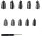 RTRTGS Chiodo in Gomma per Riparazione Pneumatici con Cacciavite, 10 Pezzi Chiodo per Riparazione Pneumatici Sottovuoto, Kit Gomme Auto Riparazione per Moto Camion Bici (5 S+5 L)