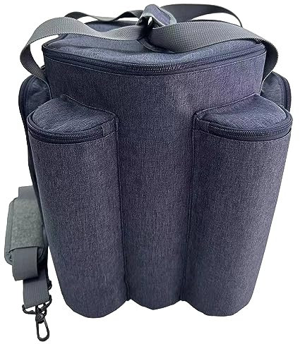 Hzycwgone Carrying Case for Bose S1 Pro Portable Bluetooth Speaker System, Travel Shoulder Bag w/Extra Pockets for Microphone, Charger, Cable, Accessories Cover (Bluish-Gray)