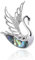 Vintage Damen Strass Brosche Bunte Muschel Schwan Brosche Besetzt Mit Diamanten Vogel Anstecknadel Kristall Tier Serie Corsagen Zubehör Anstecknadel Schal Schnalle Schmuck