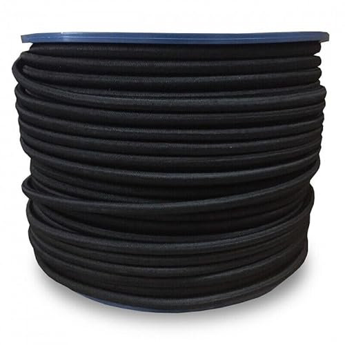 10mm Shock Cord Elastic Bungee X 100 Metre Reel Black Trade Reels