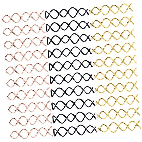 Ipetboom Invisible Spiral Hairpins Set Alloy Metal Hair Ties Spiral Hair Clips for Women Hairdressing Tool Kit
