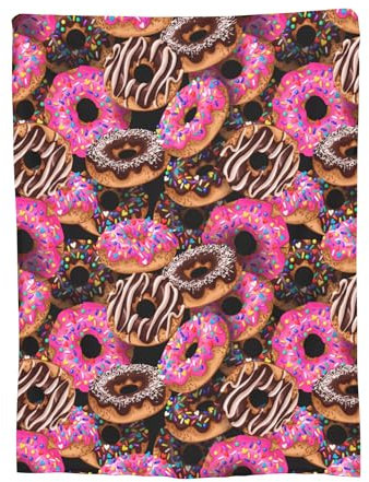 dhakalrlde Donut-Decke, weiche, bequeme Flanelldecke, Outdoor, Picknick, Wohnzimmer, Reisen, Couch, Donut-Überwurf, Decke, 152,4 x 127 cm, Geschenk für Kinder und Erwachsene