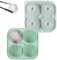 Green Ice Ball Maker - Silicone Moulds with Lid | 4 Cavity Golf Ball Ice Cubes - Food Grade