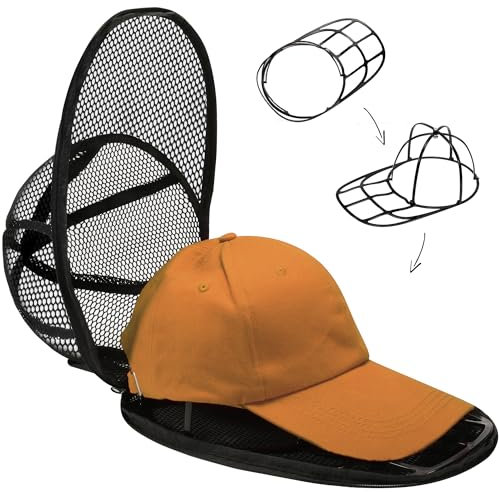 ZDDGNN Cap Wascher für Waschmaschine, Basecap Waschgestell, Klappbarer Hutablagen, Cap Halter für Geschirrspüler 1 Stück (Schwarz)