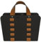 LIMAC Design L-Bag Zeitungsständer modern aus schwarzem Stahl und Leder, Zeitschriftensammler, Originaler Zeitungskorb, Bücherkorb, für Zuhause, Büro, Hotel, Hergestellt in Italien. (Braun)