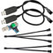 Gebildet 2pcs Cable Adaptador de Corriente para Ventilador con funda USB de 12V,3pines/4pines PWM,5V,Regulador de Velocidad del Viento del Ventilador,Cable divisor PWM de 2vías/PWM de 3vías