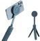 ShiftCam SnapStand Mini - Video Selfie Stick and Magnetic Tripod - MagSafe Compatible - Snaps on to Any Phone - Tiltable Design | Blue Jay