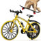 Risopen 1:8 Skala Druckguss Metall Mini Rennrad Fahrrad Modell Spielzeug Finger BMX Spielzeug Desktop Dekoration Handwerk für Radfahren Liebhaber (gelb)