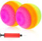 2 Stück Wasserball Aufblasbar Ball Kinder PVC Regenbogen Ball wasserball aufblasbar kinder 6 Zoll Aufblasbaren Inflation Strand Bälle mit Pumpe,Handball für Kinder Aufblasbare Bälle Spielplatz Innen